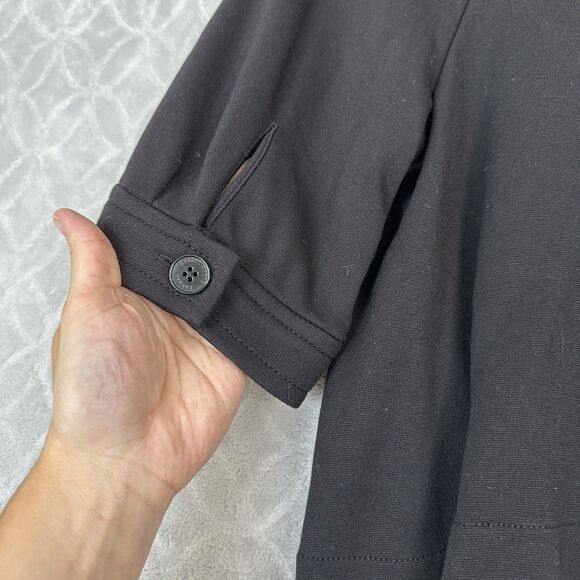 LRL Ralph Lauren Matching Set 8 Black Shift Dress Jacket Stretch Minimal Career - Picture 8 of 16